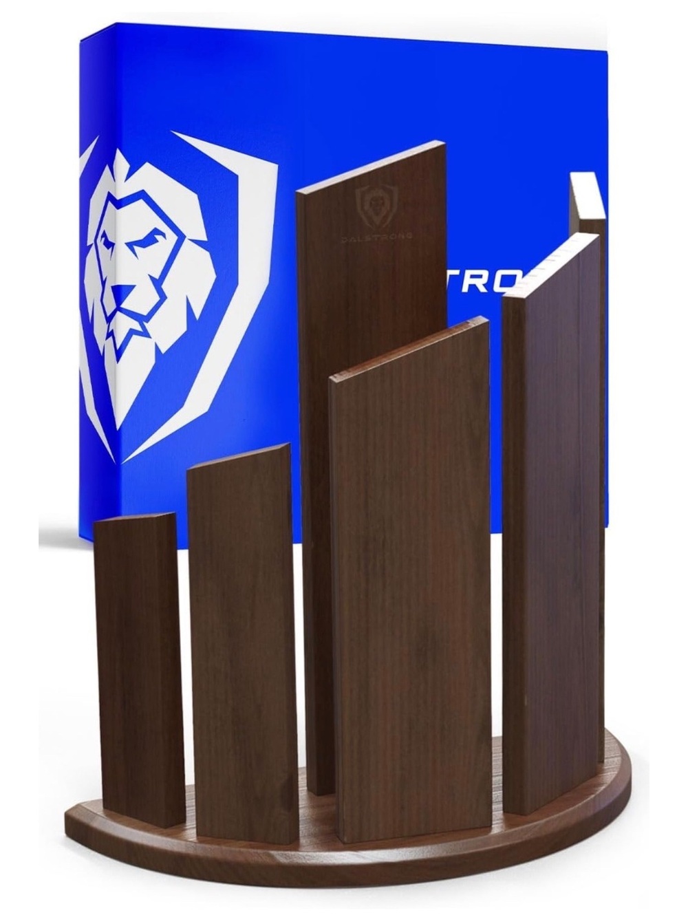 Dalstrong Walnut Wood Knife Holder with 6 Varying Height Columns